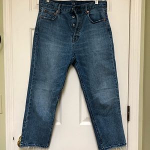 GAP Cone Denim Straight leg cropped jeans